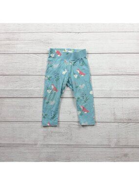 Baby Boden Girls Cotton Leggings Woodland Print Blue 12-18 Months